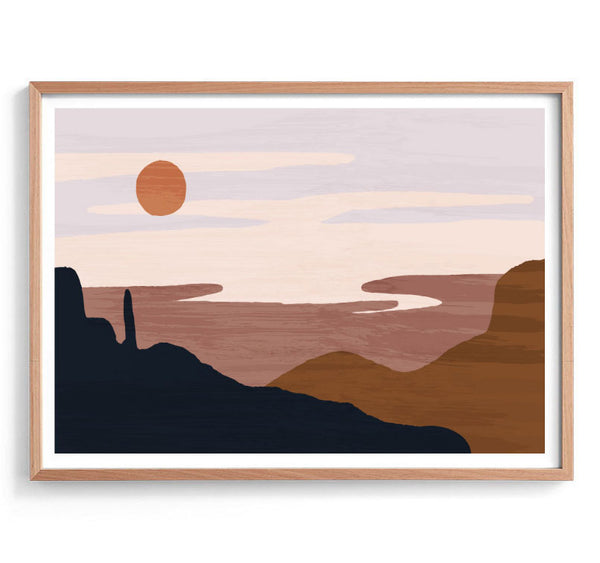 Desert Sun 60x90cm Print-Art for Interiors-Online Framed-Australian Made Wall Art-Milk n Honey Designs