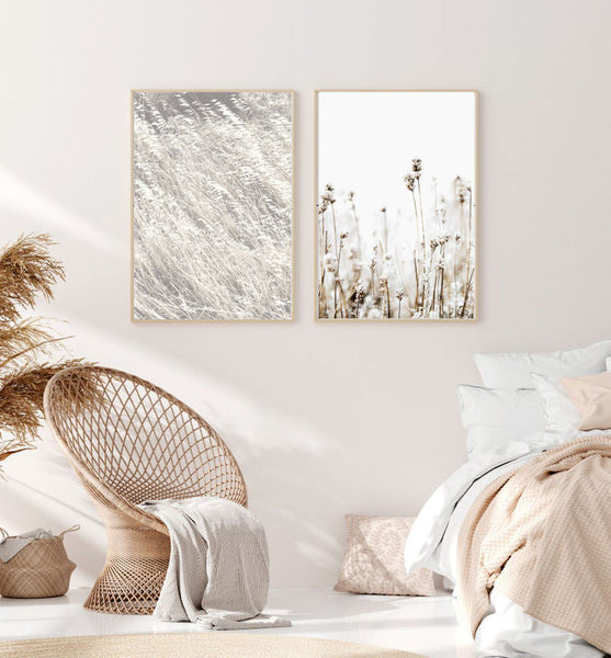 Dried Grasses Set of 2-Art for Interiors-Online Framed-Australian Made Wall Art-Milk n Honey Designs