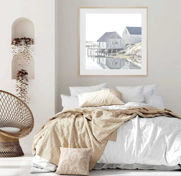 Fishing Houses Print-Art for Interiors-Online Framed-Australian Made Wall Art-Milk n Honey Designs
