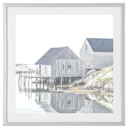 Fishing Houses Print-Art for Interiors-Online Framed-Australian Made Wall Art-Milk n Honey Designs