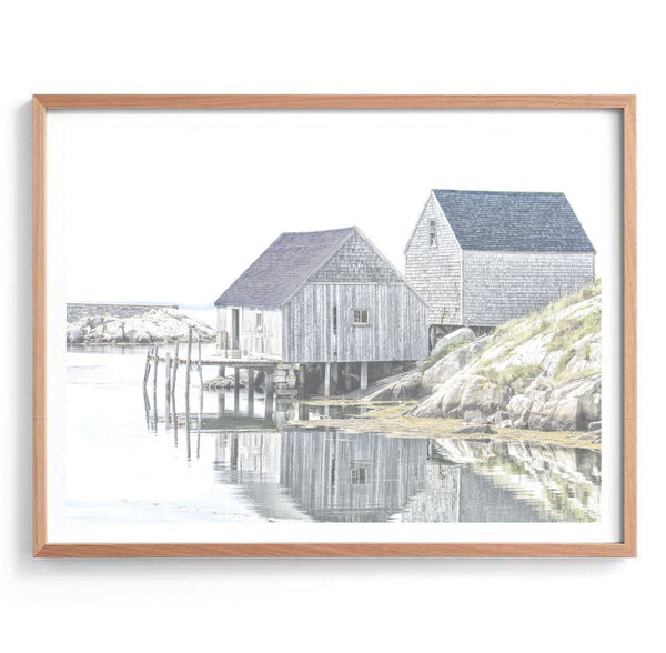 Fishing Houses Print-Art for Interiors-Online Framed-Australian Made Wall Art-Milk n Honey Designs