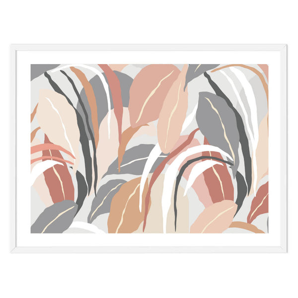 Abstract Foliage Original Illustration Print-Art for Interiors-Online Framed-Australian Made Wall Art-Milk n Honey Designs