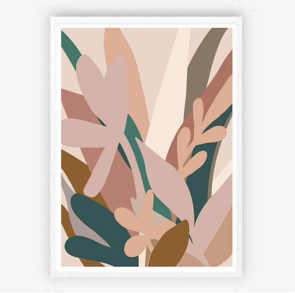 Garden Blooms Original Illustration Print-Art for Interiors-Online Framed-Australian Made Wall Art-Milk n Honey Designs