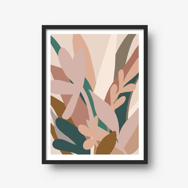 Garden Blooms Original Illustration Print-Art for Interiors-Online Framed-Australian Made Wall Art-Milk n Honey Designs