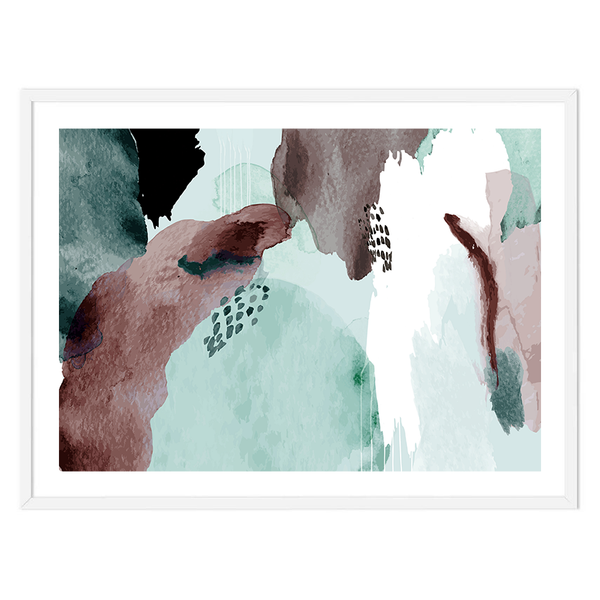 Green Ink Abstract Print