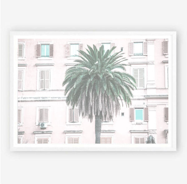 Pink Italian Villa Print-Art for Interiors-Online Framed-Australian Made Wall Art-Milk n Honey Designs