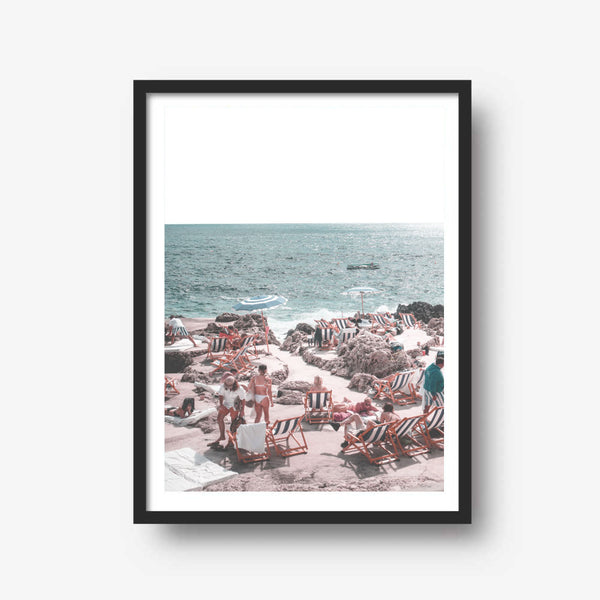 La Fontelina Beach Club Print-Art for Interiors-Online Framed-Australian Made Wall Art-Milk n Honey Designs