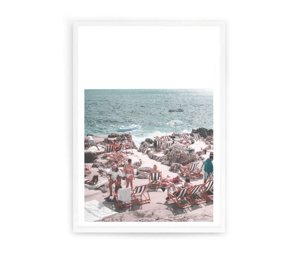 La Fontelina Beach Club Print-Art for Interiors-Online Framed-Australian Made Wall Art-Milk n Honey Designs