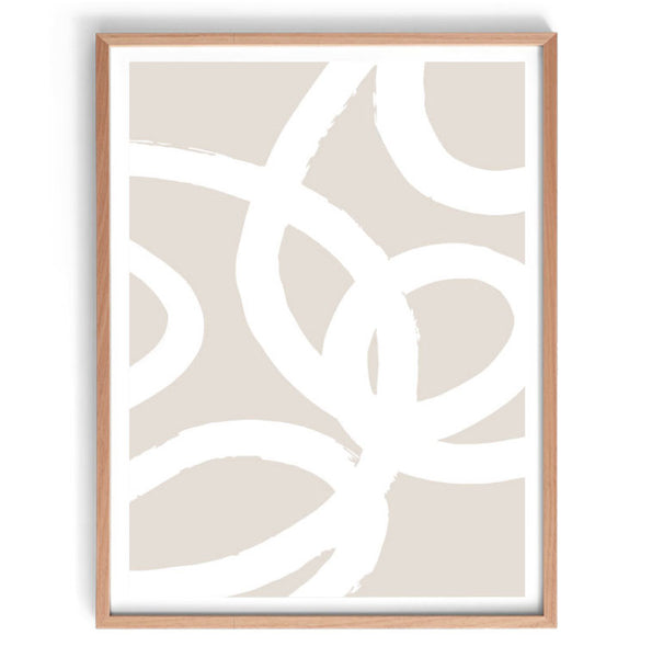 Linear Brush Abstract Print-Art for Interiors-Online Framed-Australian Made Wall Art-Milk n Honey Designs