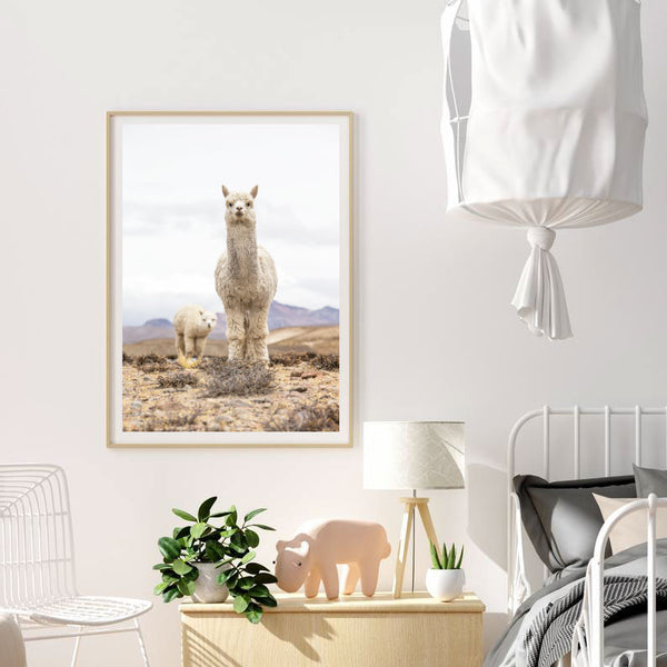Llama Llama Print-Art for Interiors-Online Framed-Australian Made Wall Art-Milk n Honey Designs