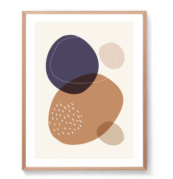 Minimal Abstract Circles Print-Art for Interiors-Online Framed-Australian Made Wall Art-Milk n Honey Designs