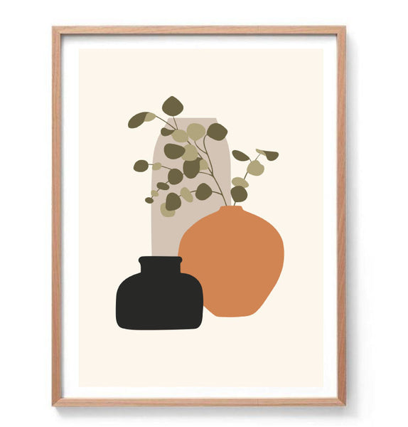 Minimal Vessels Print-Art for Interiors-Online Framed-Australian Made Wall Art-Milk n Honey Designs