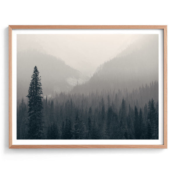 Misty Mountains Photography Print-Art for Interiors-Online Framed-Australian Made Wall Art-Milk n Honey Designs