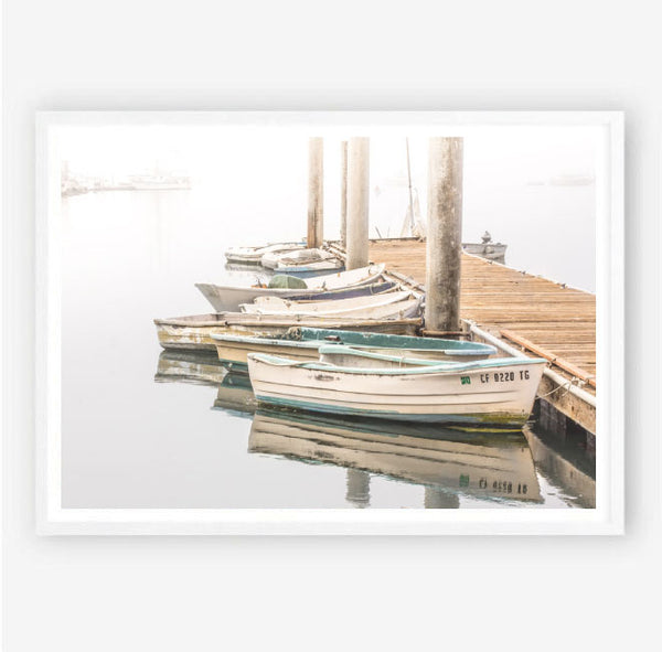 Moored Boats Photography Print-Art for Interiors-Online Framed-Australian Made Wall Art-Milk n Honey Designs