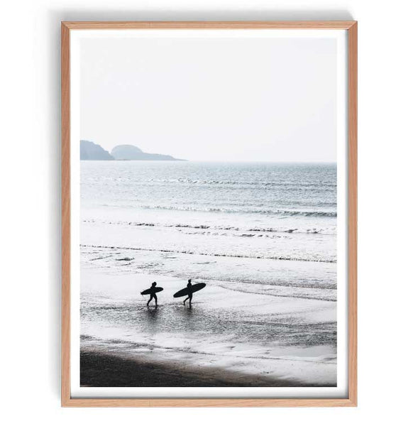 Morning Surfers Print-Art for Interiors-Online Framed-Australian Made Wall Art-Milk n Honey Designs