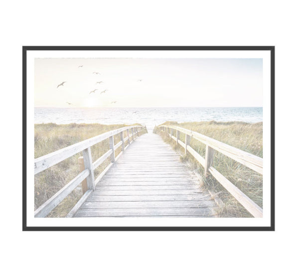 Morning Boardwalk Photography Print-Art for Interiors-Online Framed-Australian Made Wall Art-Milk n Honey Designs