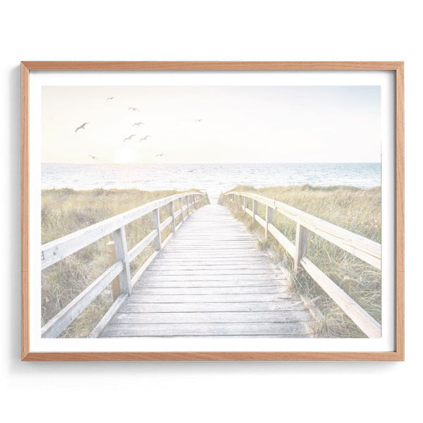 Morning Boardwalk Photography Print-Art for Interiors-Online Framed-Australian Made Wall Art-Milk n Honey Designs
