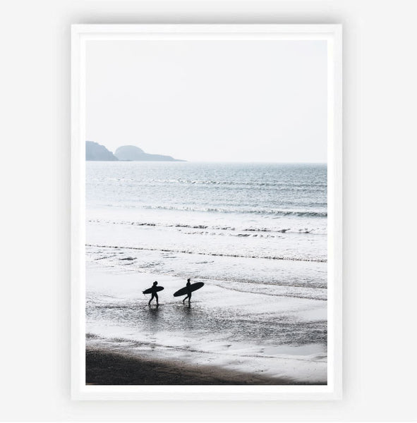 Morning Surfers Print-Art for Interiors-Online Framed-Australian Made Wall Art-Milk n Honey Designs