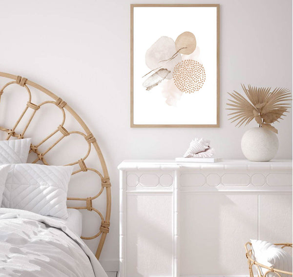 Neutral Abstract Print-Art for Interiors-Online Framed-Australian Made Wall Art-Milk n Honey Designs