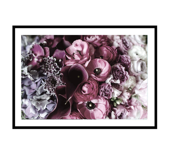 Ombre Flowers-Art for Interiors-Online Framed-Australian Made Wall Art-Milk n Honey Designs