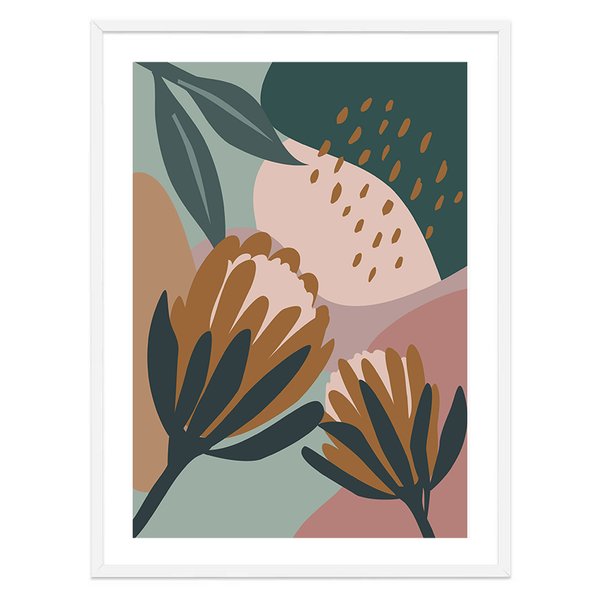 Abstract Protea Print