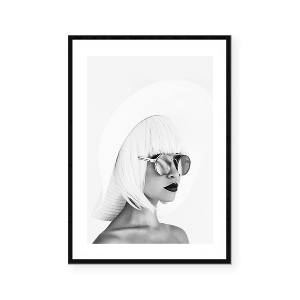 Girl with Sunglasses Framed Print