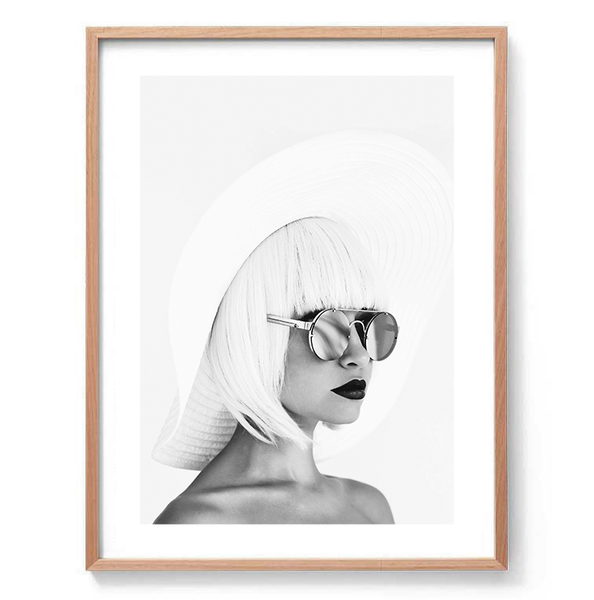 Girl with Sunglasses Framed Print