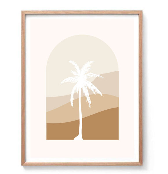 Palm Desert Illustration Print-Art for Interiors-Online Framed-Australian Made Wall Art-Milk n Honey Designs