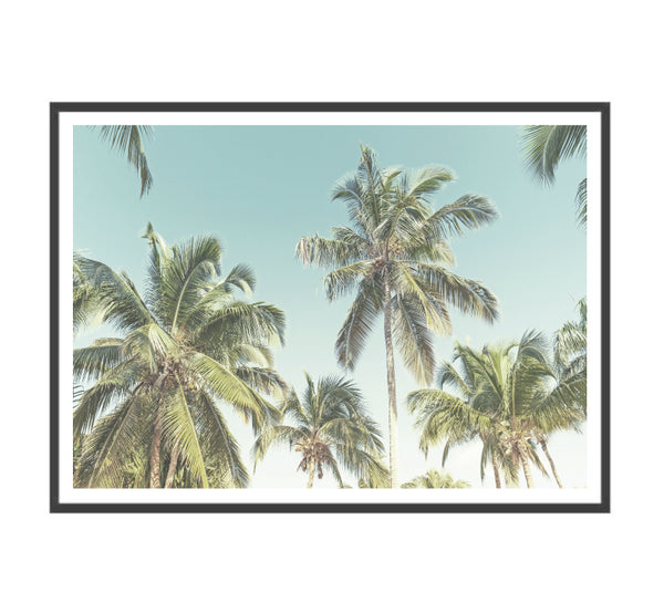 Palm Sky Wall Art Print-Art for Interiors-Online Framed-Australian Made Wall Art-Milk n Honey Designs
