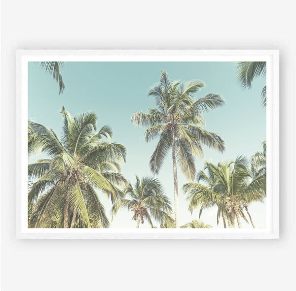 Palm Sky Wall Art Print-Art for Interiors-Online Framed-Australian Made Wall Art-Milk n Honey Designs