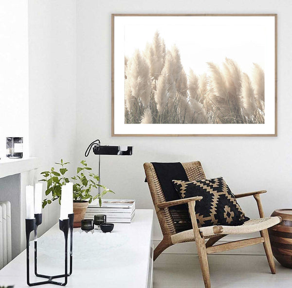 Pampas Fields Print-Art for Interiors-Online Framed-Australian Made Wall Art-Milk n Honey Designs