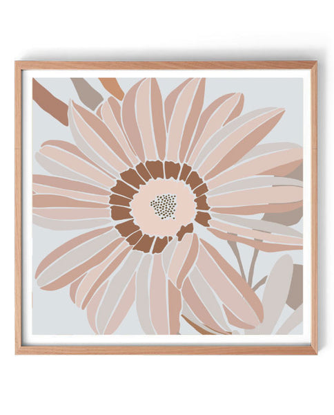 Petal Perfection Original Illustration Print-Art for Interiors-Online Framed-Australian Made Wall Art-Milk n Honey Designs