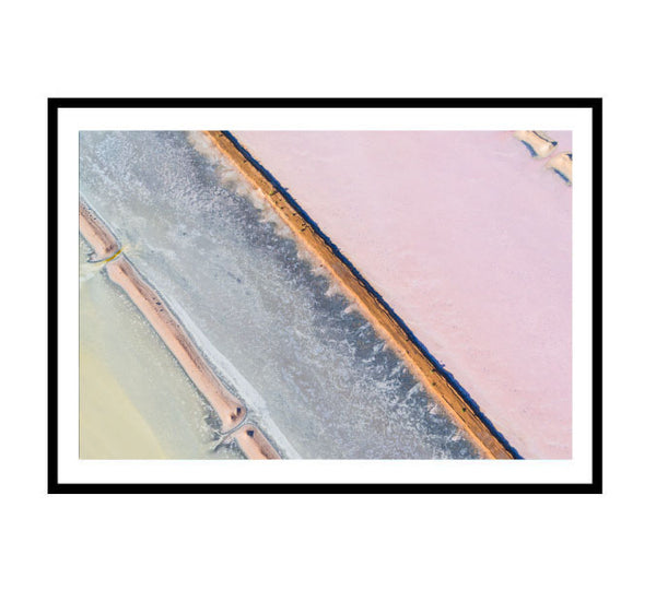 Pink Salt Lake Print-Art for Interiors-Online Framed-Australian Made Wall Art-Milk n Honey Designs