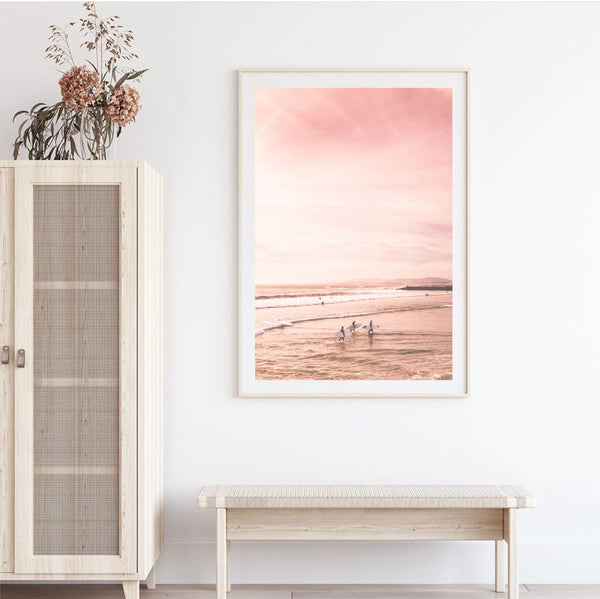 Pink Skies Print-Art for Interiors-Online Framed-Australian Made Wall Art-Milk n Honey Designs
