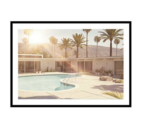 Palm Springs Pool Print-Art for Interiors-Online Framed-Australian Made Wall Art-Milk n Honey Designs