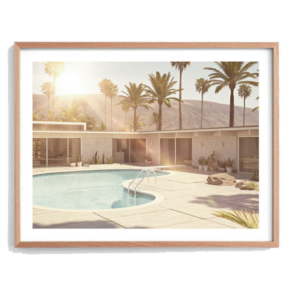 Palm Springs Pool Print-Art for Interiors-Online Framed-Australian Made Wall Art-Milk n Honey Designs