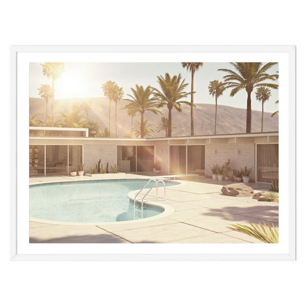 Palm Springs Pool Print-Art for Interiors-Online Framed-Australian Made Wall Art-Milk n Honey Designs