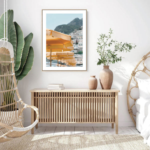 Positano Umbrellas Print