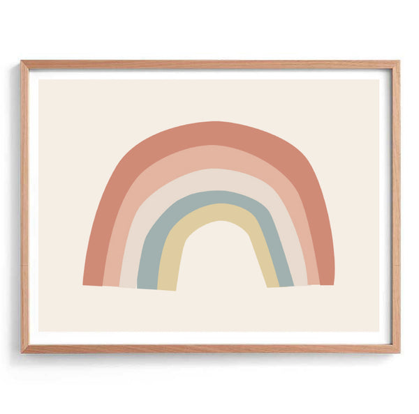 Follow the Rainbow Nursery Print-Prints for - GIRLS-Online Framed-Australian Made Wall Art-Milk n Honey Designs