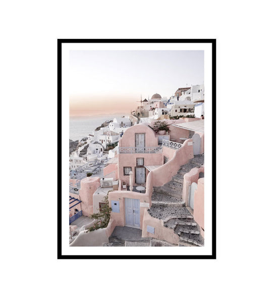 Santorini Dreams Print-Art for Interiors-Online Framed-Australian Made Wall Art-Milk n Honey Designs