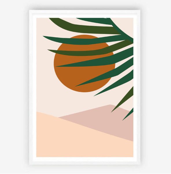 Summer Sunset II Original Illustration Print 60x90cm-Art for Interiors-Online Framed-Australian Made Wall Art-Milk n Honey Designs