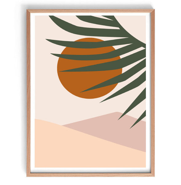 Summer Sunset II Original Illustration Print 60x90cm-Art for Interiors-Online Framed-Australian Made Wall Art-Milk n Honey Designs