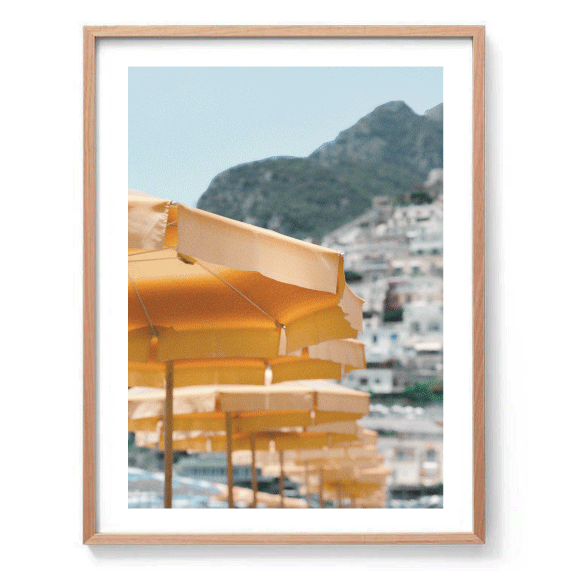 Positano Umbrellas Print