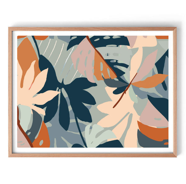 Lush Garden Original Illustration Print-Art for Interiors-Online Framed-Australian Made Wall Art-Milk n Honey Designs