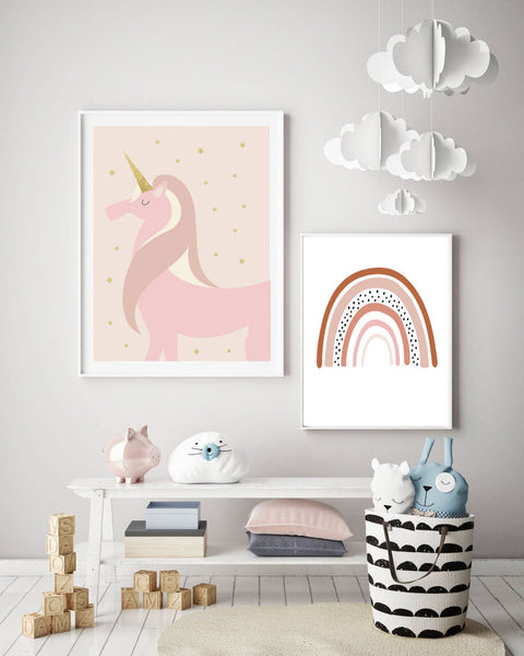Somewhere Over the Rainbow Print-Prints for - GIRLS-Online Framed-Australian Made Wall Art-Milk n Honey Designs
