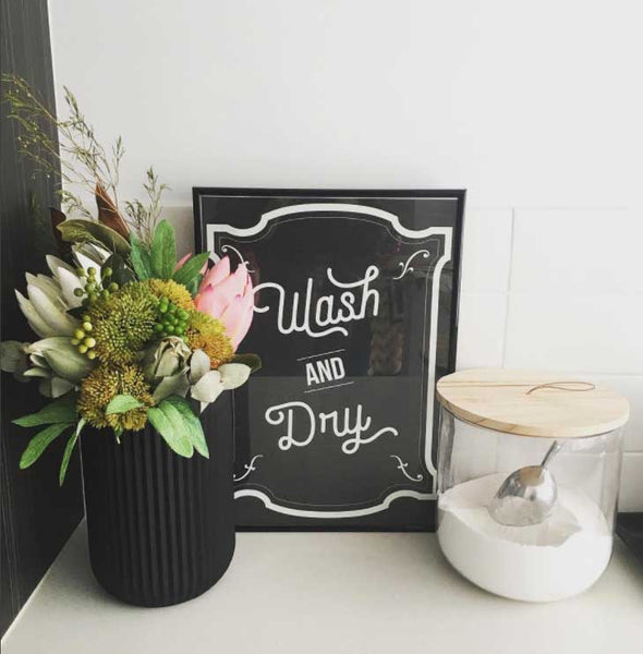 Wash and Dry Laundry Print-Art for Interiors-Online Framed-Australian Made Wall Art-Milk n Honey Designs