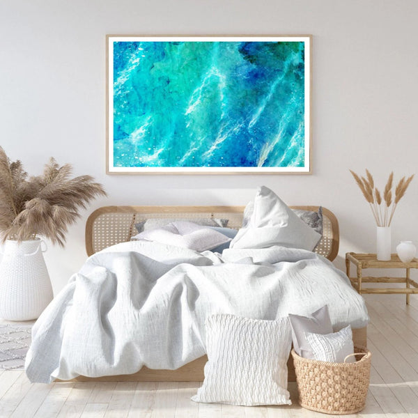 Wild Sea Watercolour Print-Art for Interiors-Online Framed-Australian Made Wall Art-Milk n Honey Designs