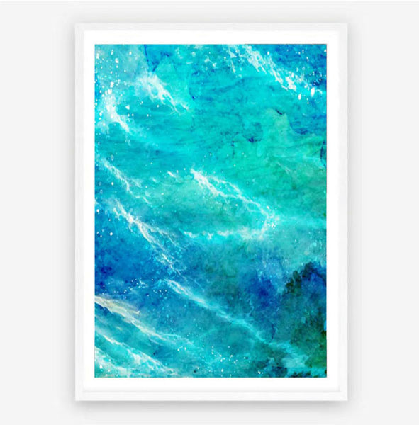 Wild Sea Watercolour Print-Art for Interiors-Online Framed-Australian Made Wall Art-Milk n Honey Designs