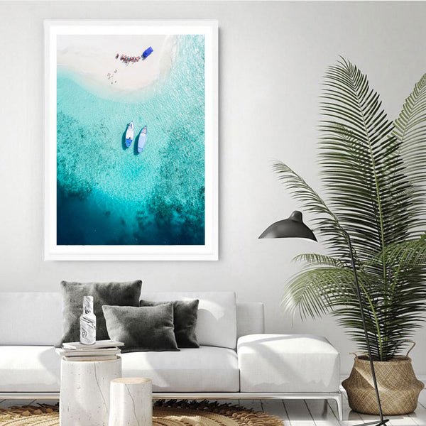 Aerial Boats Photography Print-Art for Interiors-Online Framed-Australian Made Wall Art-Milk n Honey Designs