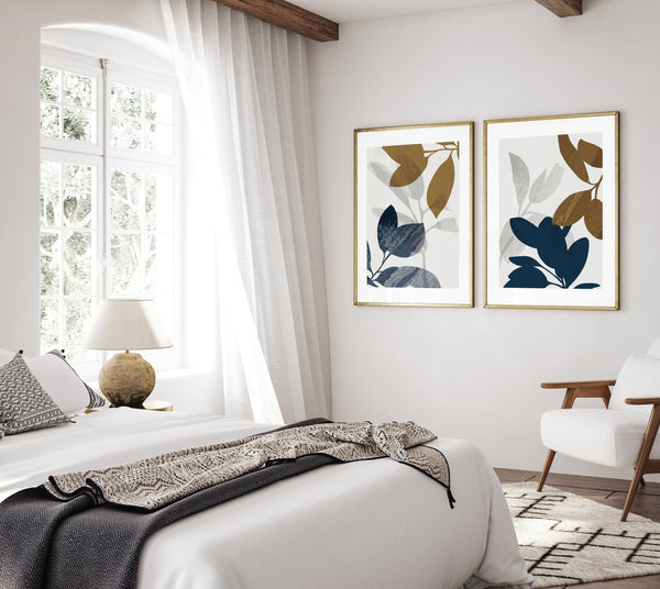 Abstract Leaves Set of 2